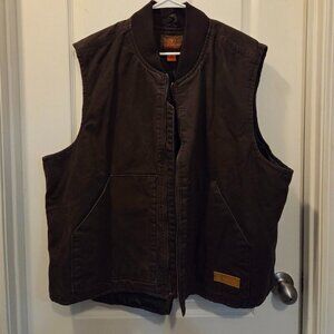 Ranch Tough Men's Brown Duck Canvas Work Vest - 3XL